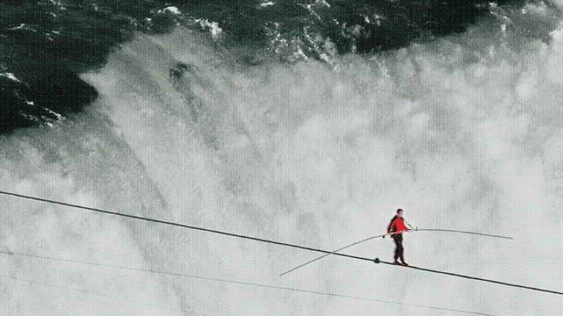 Nick Wallenda walks a tightrope over Niagra Falls in 2012. Photo: Frank Gunn / CBC